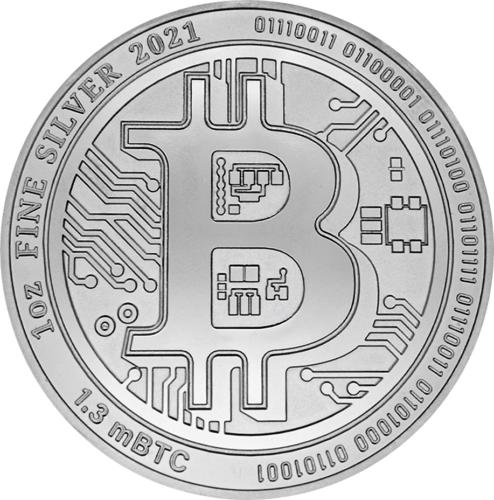 1 oz Биткоин 2021 Новая Зеландия серебряная монета (1)