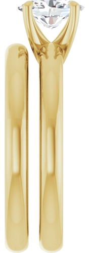 14K Yellow 7x5 mm Oval Solitaire Engagement Ring Mounting (9)