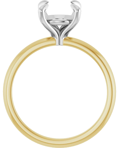 Sužadėtuvių Žiedas „Solitaire“ 585 Baltojo Ir Geltonojo Aukso Round 8.2mm (2)