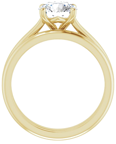 14K Yellow 7.4 mm Round Solitaire Engagement Ring Mounting (7)