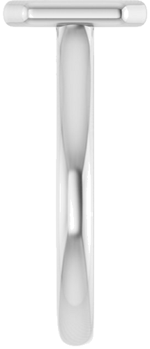 Sužadėtuvių Žiedas „Bezel-Set Solitaire“ 585 Baltojo Aukso Emerald 8mm x 6mm (4)