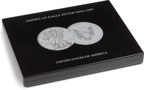 Dėžutė sidabrinėms Amerikos erelio 1 oz monetoms (2)