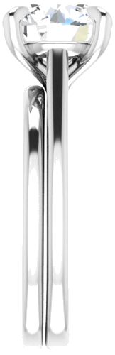 14K White  8.8 mm Round Solitaire Engagement Ring Mounting (9)