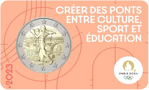 2023 France Paris 2024 Olympic Games 2 Euro BU Coin (8)