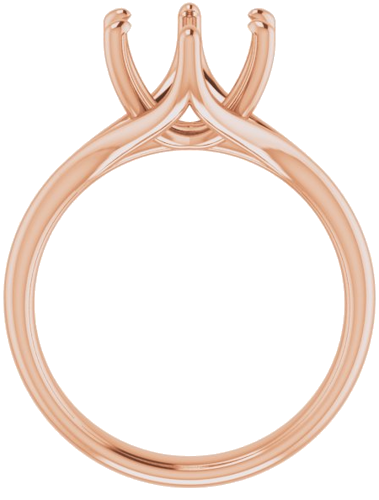 14K Rose 9 mm Round Engagement Ring Mounting (2)