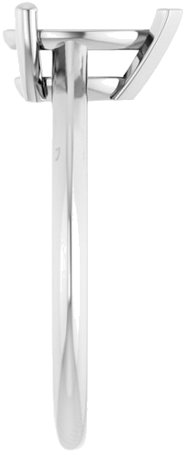 14K White 9x6 mm Pear V-Prong Engagement Ring Mounting (4)