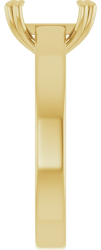 14K Yellow 8x6 mm Emerald Engagement Ring Mounting (4)