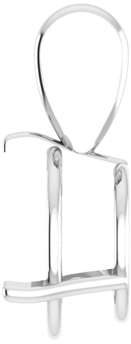 Platinum 12 mm Round  3-Prong Pendant Mounting (3)