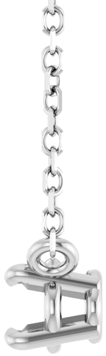 Sterling Silver 6x4 mm Oval 18  Necklace Mounting (3)