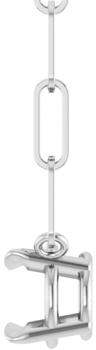 Sterling Silver 6 mm Round 4-Prong Claw 16  Necklace Mounting (3)