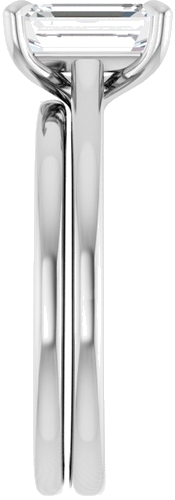 Platinum  8x6 mm Emerald Solitaire Engagement Ring Mounting (9)