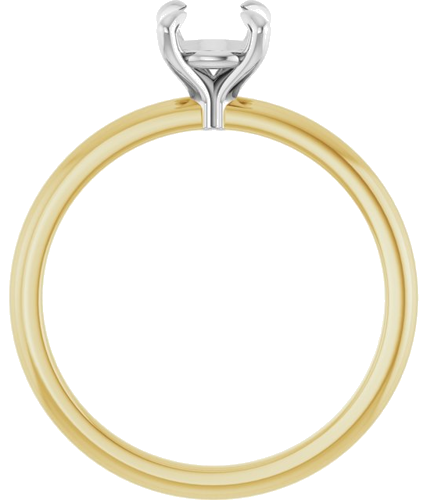 Sužadėtuvių Žiedas „Solitaire“ 585 Baltojo Ir Geltonojo Aukso Round 5.8mm (2)