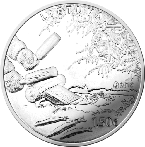 2019 Stintų žvejyba viliojant Lietuva 1.5 euro moneta (1)