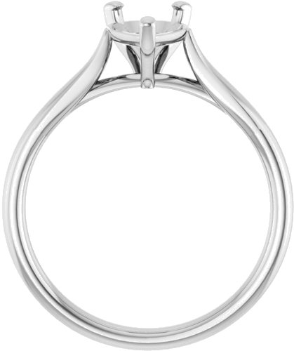 14K White 9x6 mm Pear Engagement Ring Mounting (2)