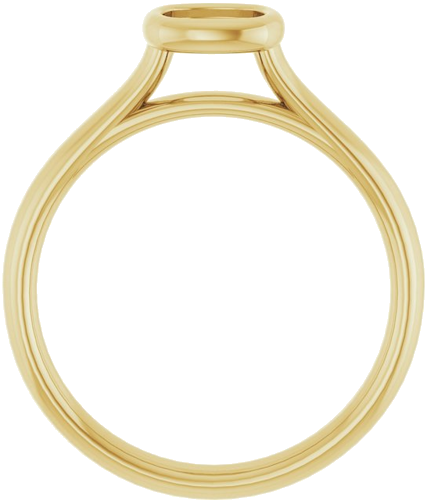 Sužadėtuvių Žiedas „Bezel-Set Solitaire“ 585 Geltonojo Aukso Cushion 5mm (2)