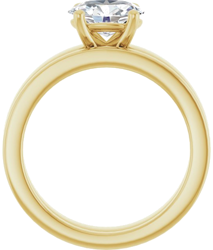 14K Yellow 8x6 mm Oval Solitaire Engagement Ring Mounting (7)