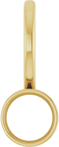 Pakabukas „Bezel-Set Solitaire Charm“ 585 Geltonojo Aukso Round 4mm (1)