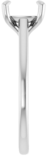 14K White  7 mm Cushion Solitaire Engagement Ring Mounting (4)