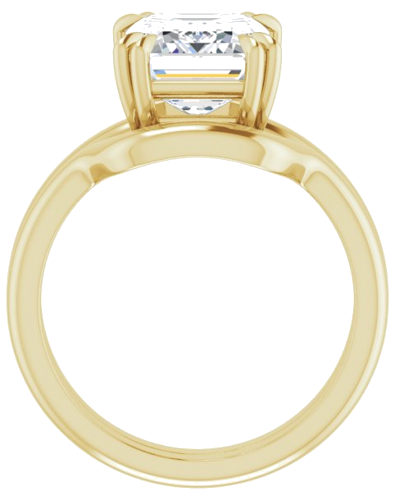 Sužadėtuvių Žiedas „Solitaire“ 585 Geltonojo Aukso Emerald 10mm x 8mm (7)