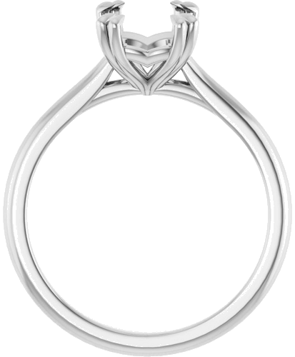 Sužadėtuvių Žiedas „Solitaire“ 585 Baltojo Aukso Emerald 8mm x 6mm (2)