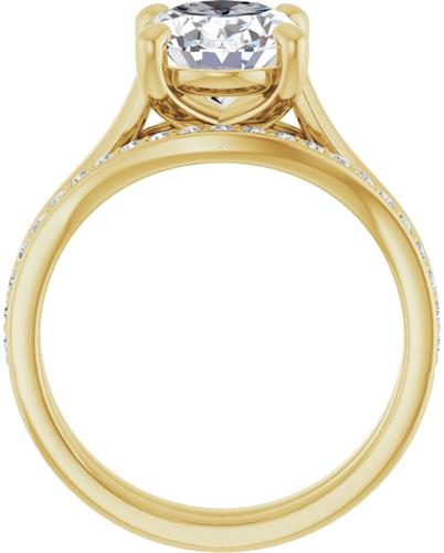 14K Yellow 10x8 mm Oval Solitaire Engagement Ring Mounting (7)