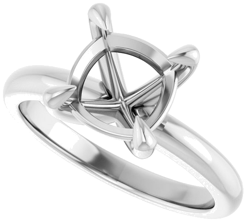 Sužadėtuvių Žiedas „Claw-Prong Solitaire“ 950 Platinos Cushion 8mm (5)