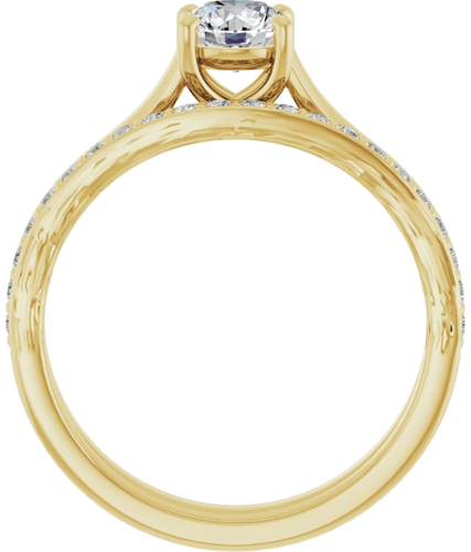 Sužadėtuvių Žiedas „Solitaire“ 585 Geltonojo Aukso Round 5.2mm (7)