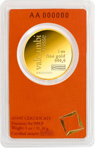 1 oz Investment Gold Round Bar Valcambi (3)