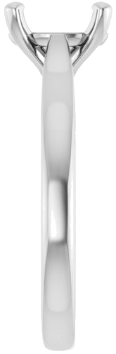 14K White 9x7 mm Oval Engagement Ring Mounting (4)