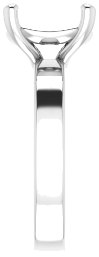 Platinum 10 mm Cushion Solitaire Engagement Ring Mounting (4)