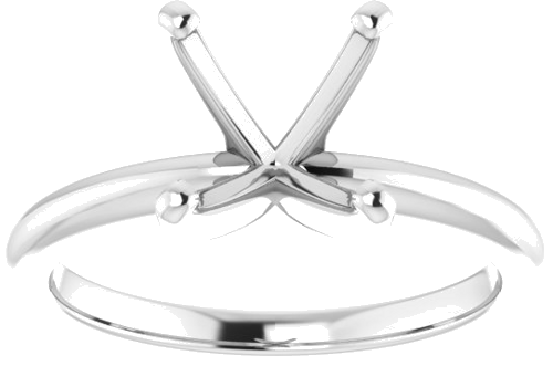 Platinum  8.8 mm Round Solitaire Engagement Ring Mounting (3)