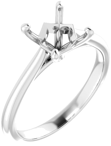 Sužadėtuvių Žiedas „Solitaire“ 950 Platinos Square 6mm (1)