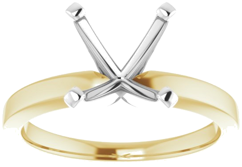 Sužadėtuvių Žiedas „Solitaire“ 585 Baltojo Ir Geltonojo Aukso Square 6.5mm (3)