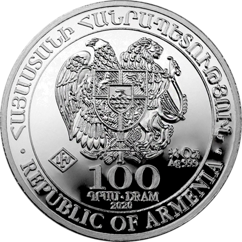 1/4 oz Nojaus Arka 2020 Armėnija sidabrinė moneta (2)