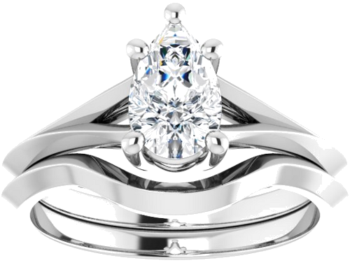 Sužadėtuvių Žiedas „Solitaire“ 925 Sidabro Pear Shape 8mm x 5mm (8)