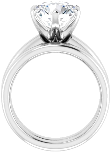 14K White 9.4 mm Round Engagement Ring Mounting (7)