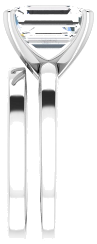 Sužadėtuvių Žiedas „Solitaire“ 585 Baltojo Aukso Emerald 10mm x 8mm (9)