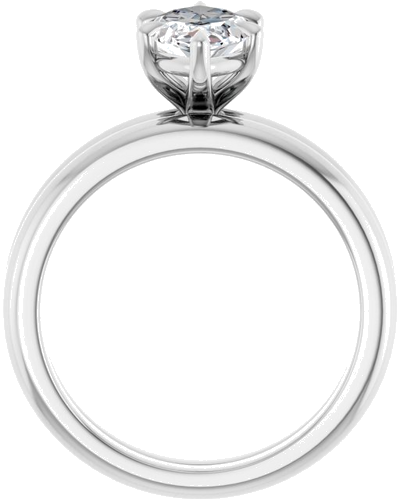 14K White 12x6 mm Marquise Solitaire Engagement Ring Mounting (7)