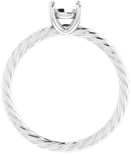 14K White 5.8 mm Round Solitaire Engagement Ring Mounting (2)