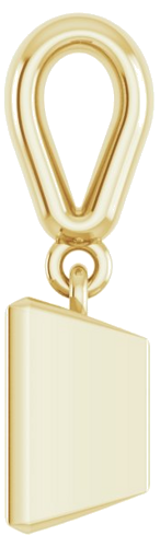 14K Yellow  6 mm Square Pendant Mounting (3)