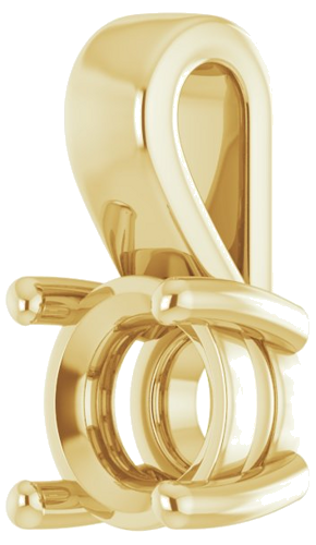 14K Yellow 5.8 mm Round Pendant Mounting (2)