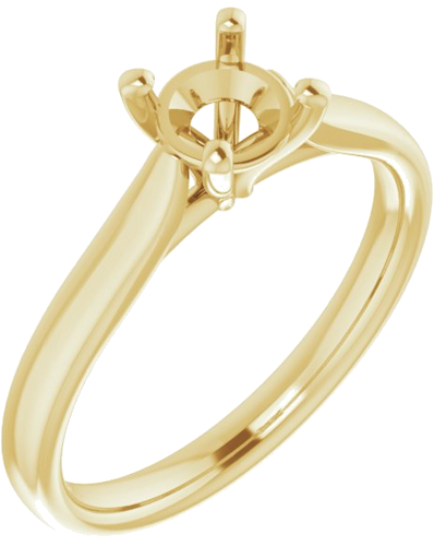 14K Yellow 5.5 mm Round Engagement Ring Mounting (1)