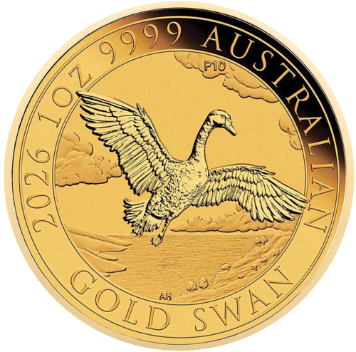 1 oz Австралийски лебед 2026 Австралия златна монета (1)