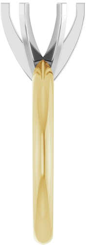 Sužadėtuvių Žiedas „Light Solitaire“ 585 Geltonojo Aukso Ir 950 Platinos Round 7.8mm x 8.6mm (4)