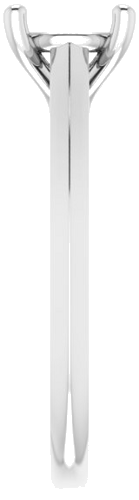 14K White 7 mm Round Solitaire Engagement Ring Mounting (4)