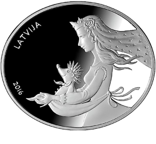 2016 Latvia Fairy Tales Little Hedgehogs 5 Euro Silver Coin (2)