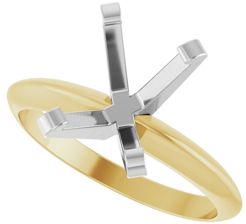 Sužadėtuvių Žiedas „Heavy Solitaire“ 585 Baltojo Ir Geltonojo Aukso Emerald 8.5mm x 6.5mm (5)