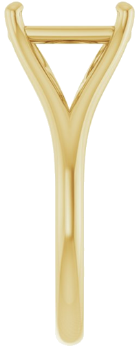 14K Yellow 9x7 mm Emerald Solitaire Engagement Ring Mounting (4)