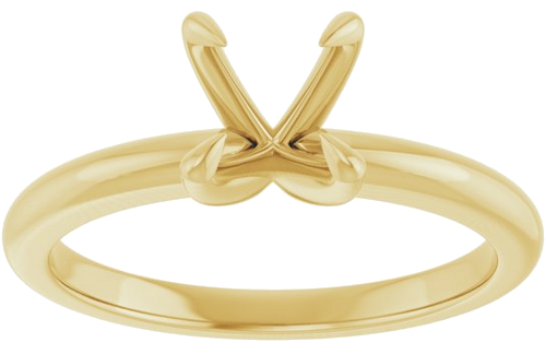 Sužadėtuvių Žiedas „Solitaire“ 585 Geltonojo Aukso Round 6.5mm (3)