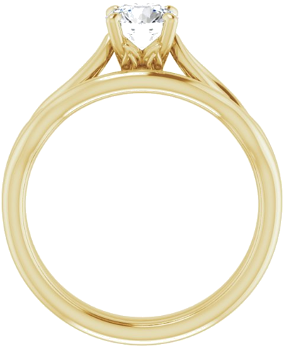 14K Yellow  5.5 mm Round Solitaire Engagement Ring Mounting (7)